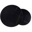 Комплект SIGNAL FERRANTE D (2 стола журнальных) черный мрамор/черный мат